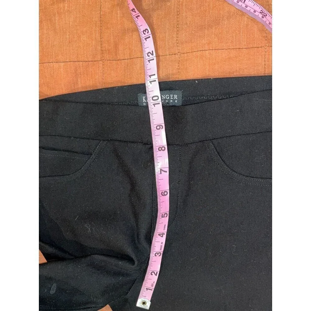 Kay Unger New York Black Stretch Elastic Waist Skinny Jeans Women's Size S